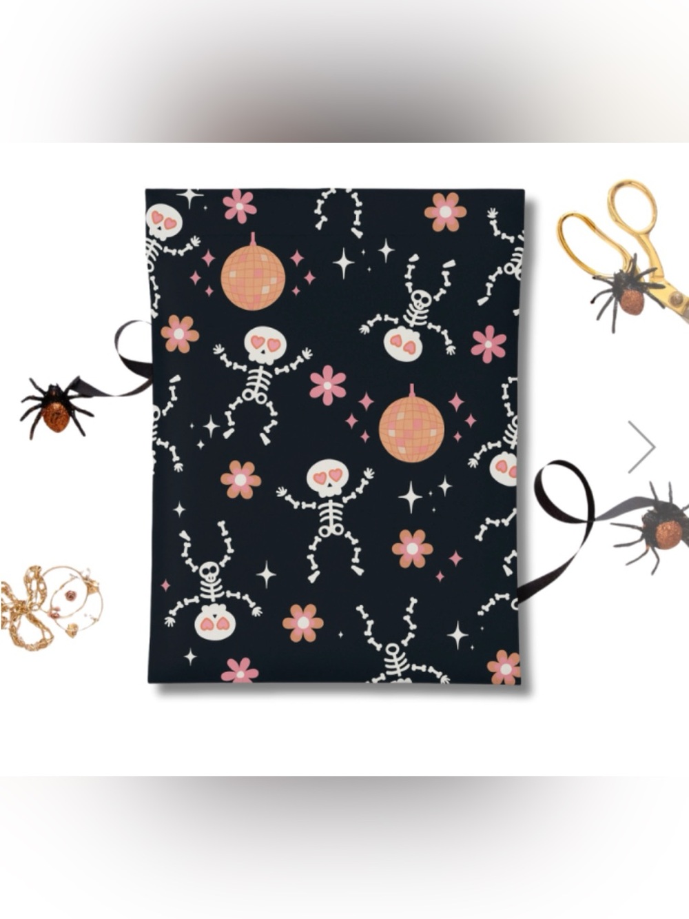 30 10” x 13” Disco Skelly Skeleton Poly Mailers